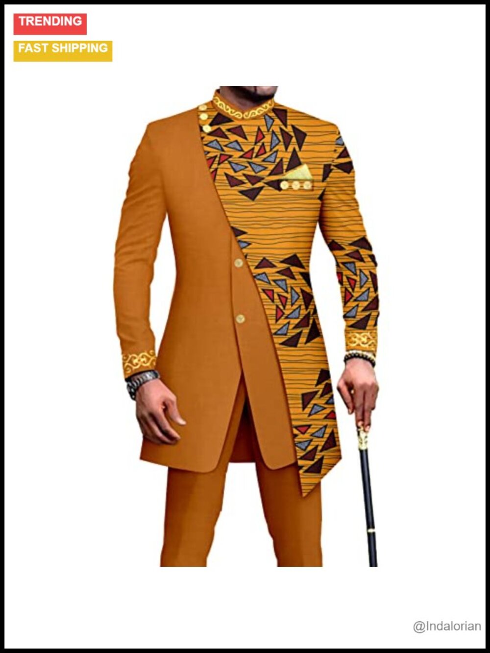 Embroidery Print Blazer and Pants Set Business Suit Party Wedding